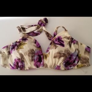 Land's End underwire halter bikini top size 2